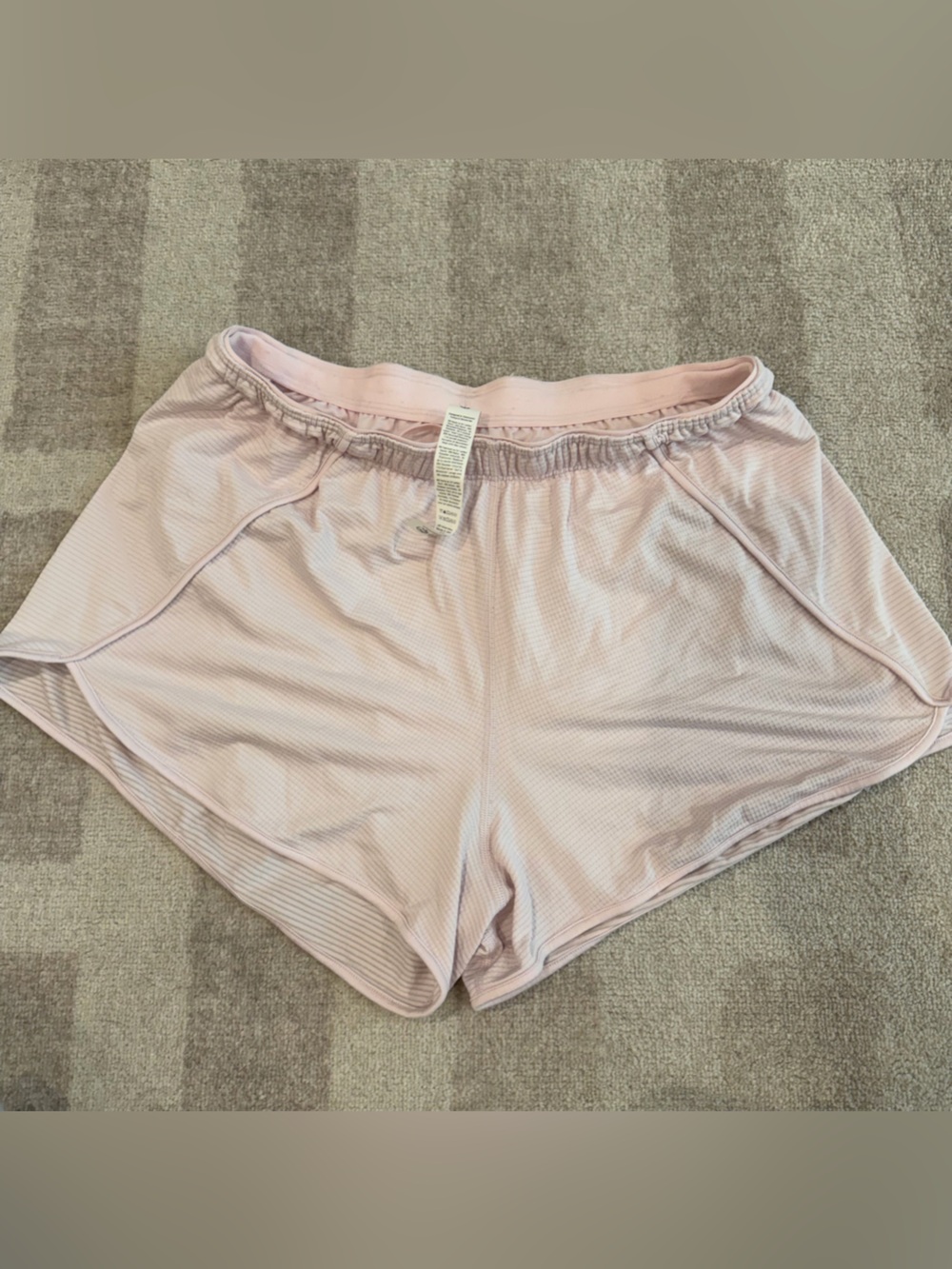 lululemon athletica Light Pink lined Athletic Shorts